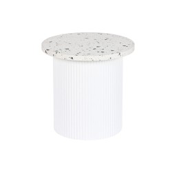 Side table Home ESPRIT White MDF Wood Terrazo 40 x 40 x 37,5 cm