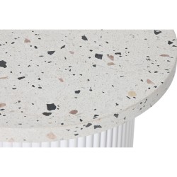 Beistelltisch Home ESPRIT Weiß Holz MDF Terrazzo 40 x 40 x 37,5 cm