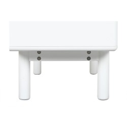 Table de Nuit Home ESPRIT Blanc Naturel Polyuréthane Bois MDF 48 x 40 x 55 cm