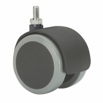 Rueda Ruedas Alex Noir Gris Nylon Polyuréthane Ø 5 cm 10 x 15 mm 50 kg rotative