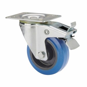 Rueda Ruedas Alex Blue Rubber Poliamix 80 kg rotary
