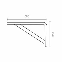 Equerre Micel plm04 Blanc 500 x 350 mm