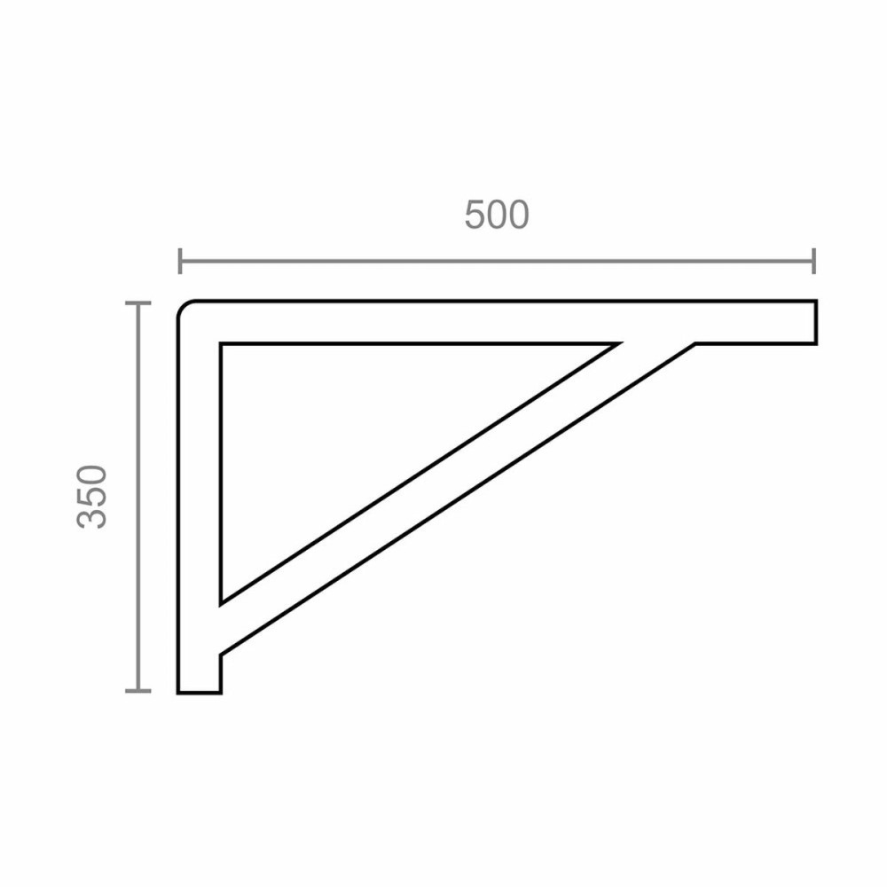 Equerre Micel plm04 Noir 500 x 350 mm