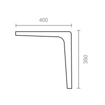 Equerre Micel plm01 Blanc 40 x 35 cm