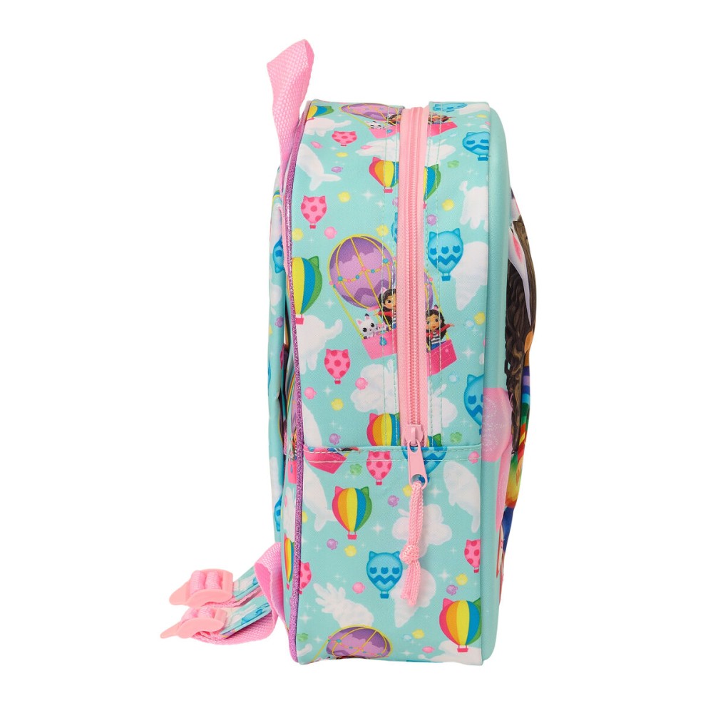 Schulrucksack Gabby's Dollhouse Rosa Himmelsblau 22 x 27 x 10 cm 3D