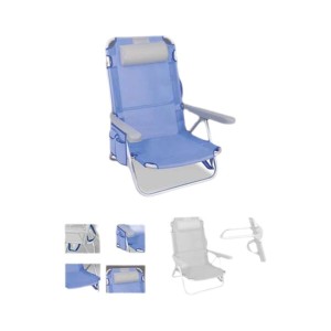 Beach Chair Blue Grey 25 cm