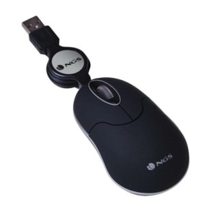 Souris Optique Rétractable NGS NGS-MOUSE-0973 Noir 1000 dpi