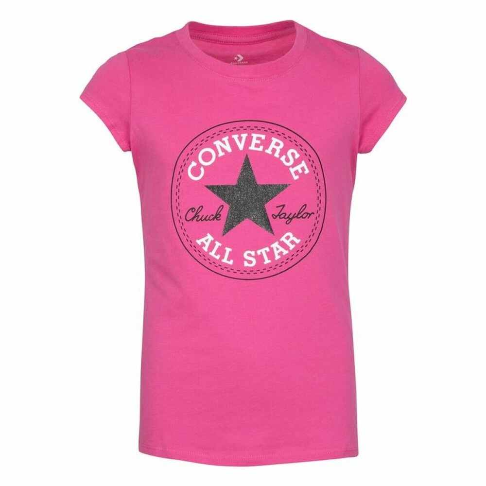 T shirt à manches courtes Enfant Converse Rose