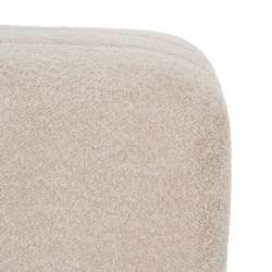 Pouf Beige Fer 60 x 86 x 37 cm