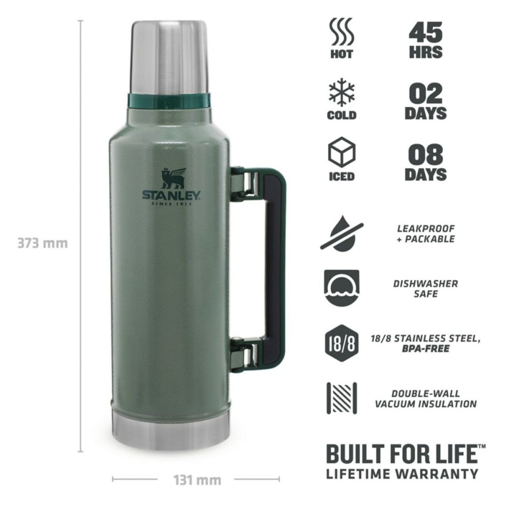 Thermosflasche Stanley 10-07934-003 grün Edelstahl 1,9 L