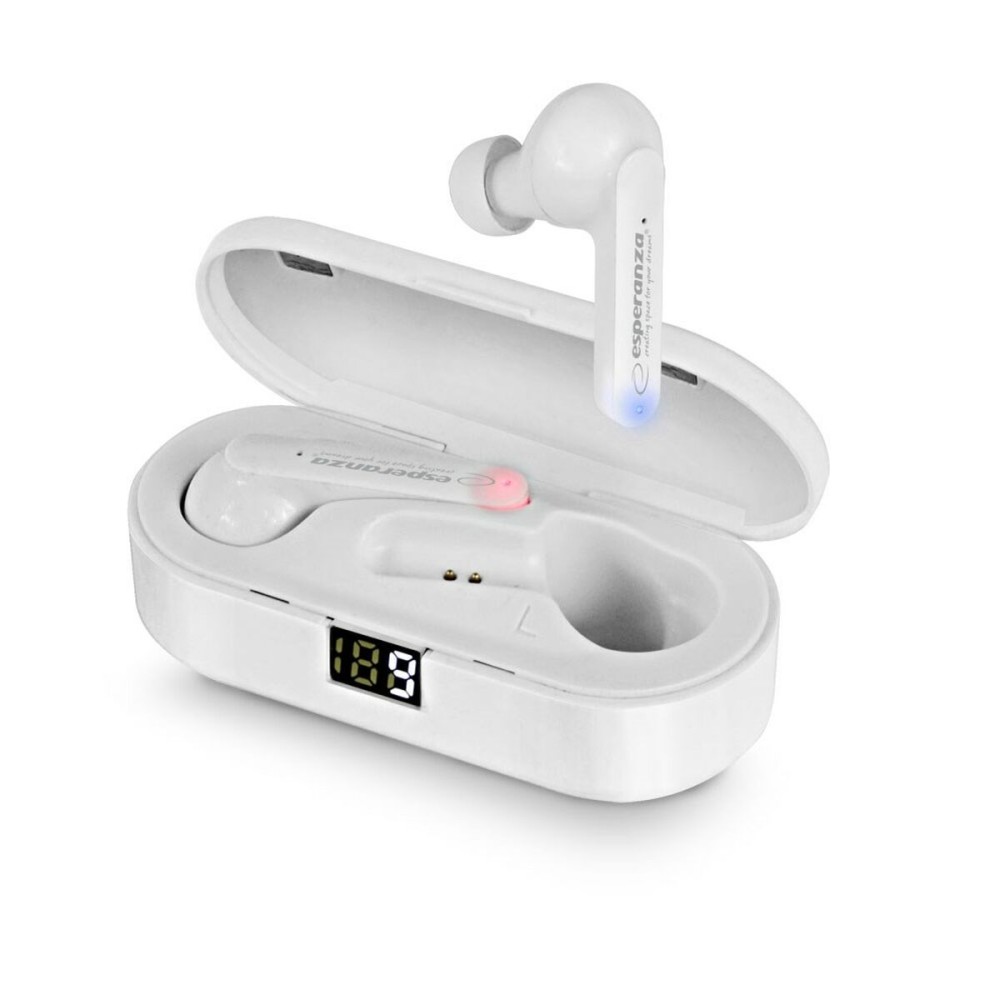 Écouteurs Sans Fil avec Étui de Charge Esperanza EH230W Blanc
