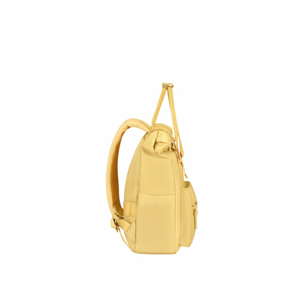 Casual Backpack American Tourister Urban Groove Pastels Roll Top Yellow 17 L Casual (1 Piece)