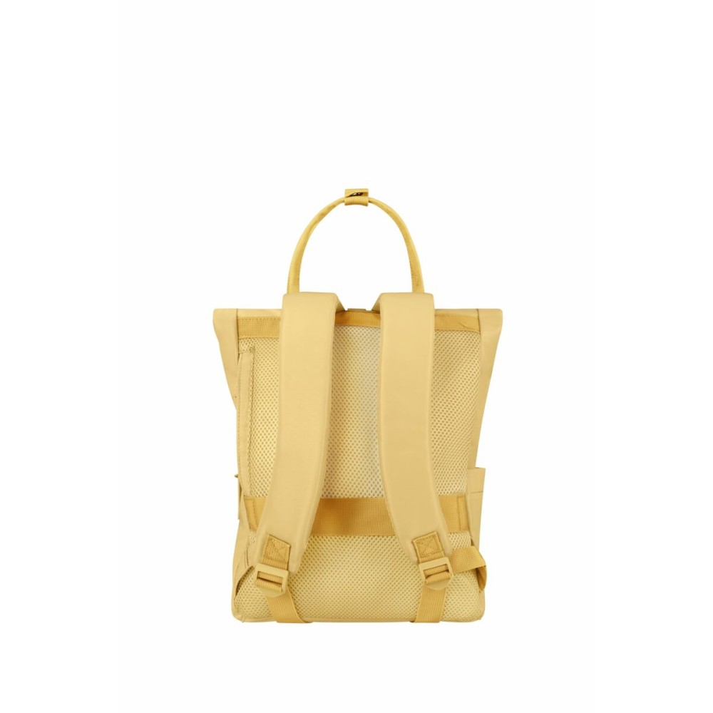 Casual Backpack American Tourister Urban Groove Pastels Roll Top Yellow 17 L Casual (1 Piece)