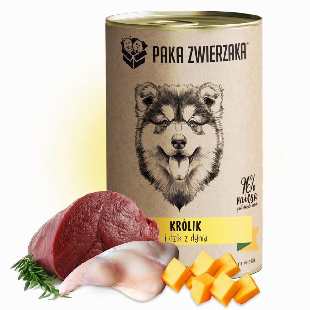 Wet food Paka Zwierzaka Rabbit and boar with pumpkin Wild Boar 400 g