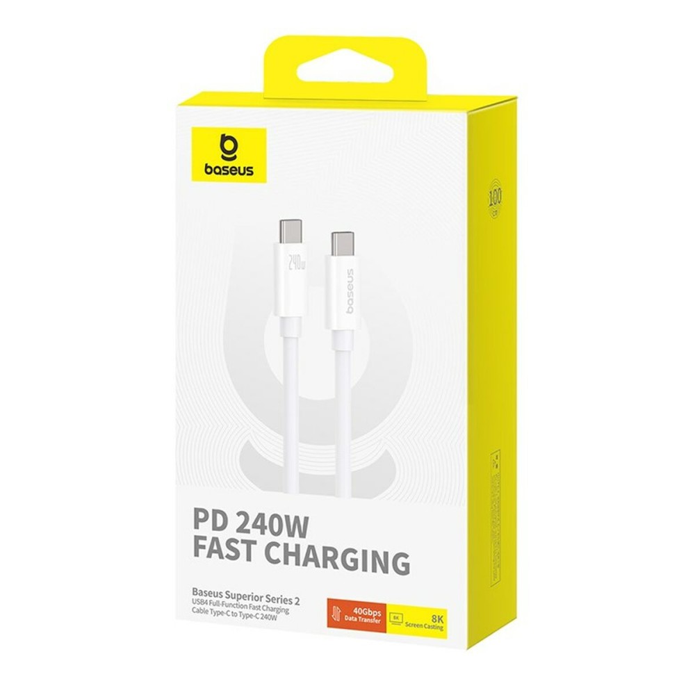USB-C zu USB-C-Kabel Baseus P10365200211-02 Weiß 1 m