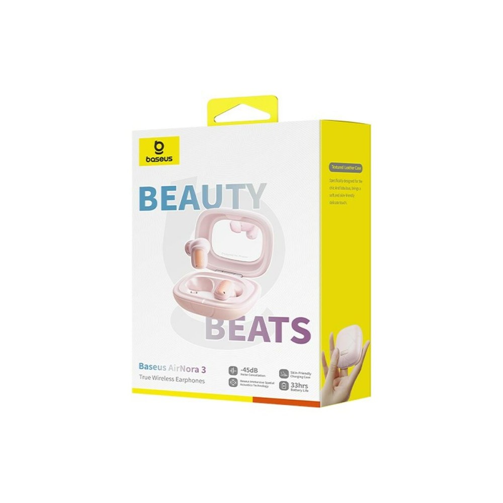 Kabellose Kopfhörer mit Ladebox Baseus AirNora 3 Rosa