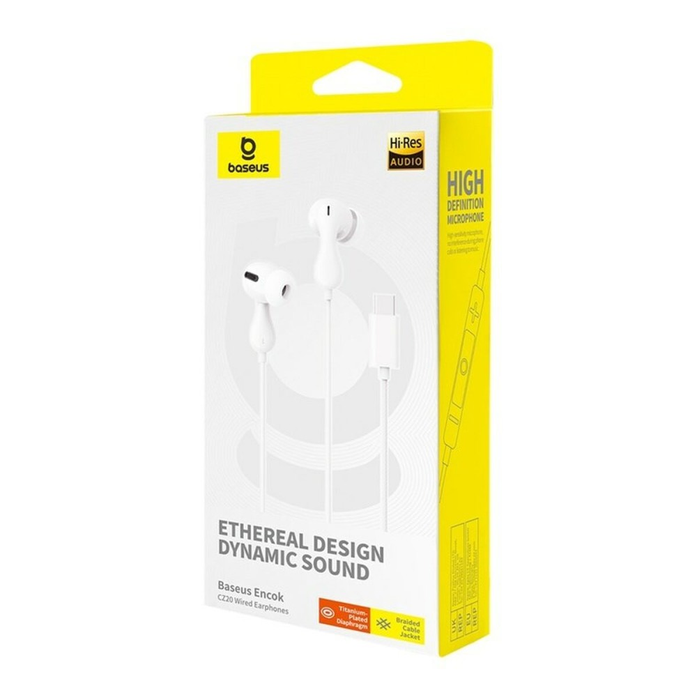 Casques avec Microphone Baseus Encok CZ20 Blanc Noir