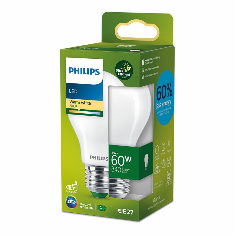 LED-Lampe Philips Classic A 4 W 60 W E27 840 lm (2700 K)