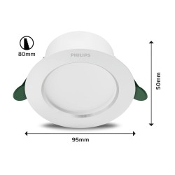 Downlight Philips Diamond Cut White 4,8 W 900 Lm Ø 14,5 x 4,95 cm (4000 K)