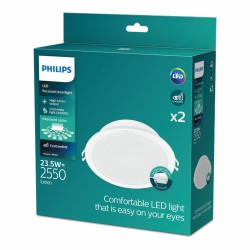 Downlight Philips Meson Blanc 23,5 W 2550 Lm (4000 K) (2 Unités)