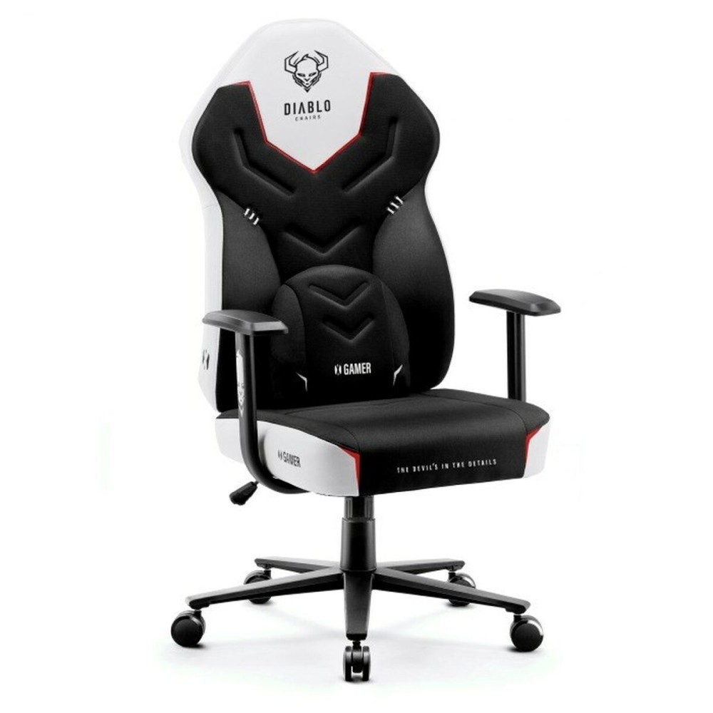 Chaise de jeu Diablo Chairs X-GAMER 2.0 Normal Blanc Noir