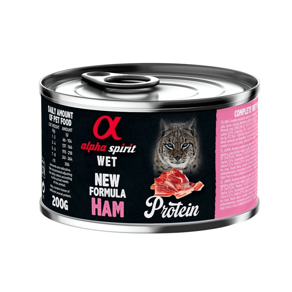 Katzenfutter Alpha Spirit ALPHA SPIRIT Protein Ham Schwein 200 g