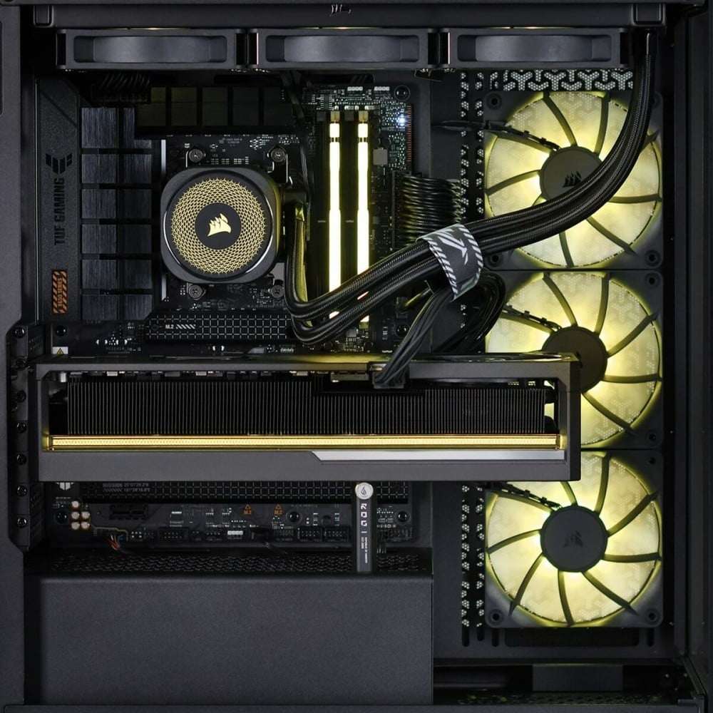 PC de bureau Actina Actina iCUE 9800X3D/64B/2TB/RTX5090/1000W 64 GB RAM 2 TB SSD AMD Ryzen 7 9800X3D