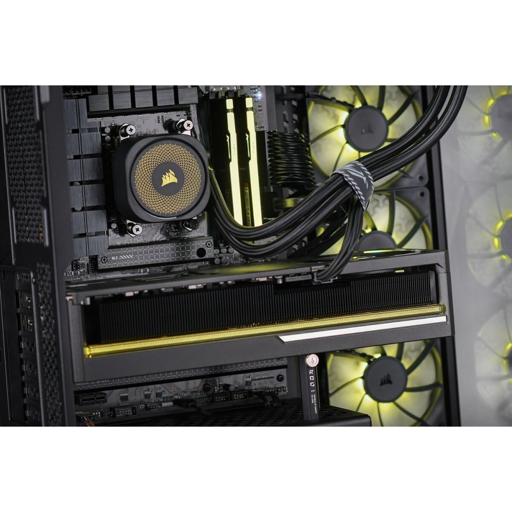 PC de bureau Actina Actina iCUE 9800X3D/64B/2TB/RTX5090/1000W 64 GB RAM 2 TB SSD AMD Ryzen 7 9800X3D