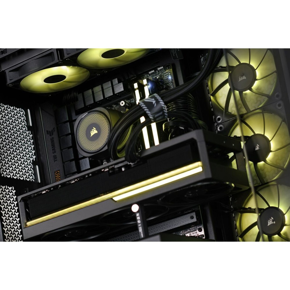 PC de bureau Actina Actina iCUE 9800X3D/64B/2TB/RTX5090/1000W 64 GB RAM 2 TB SSD AMD Ryzen 7 9800X3D