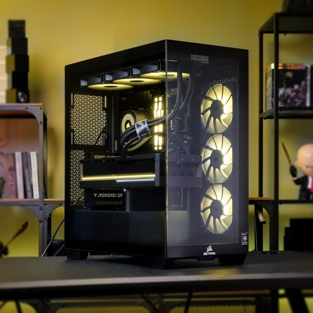 PC de bureau Actina Actina iCUE 9800X3D/64B/2TB/RTX5090/1000W 64 GB RAM 2 TB SSD AMD Ryzen 7 9800X3D