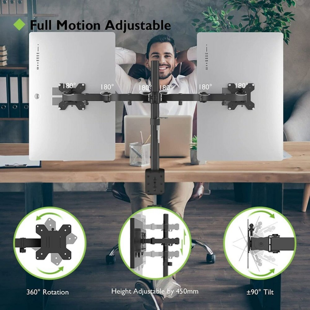 Support de table d'écran Techly 027514 27" 13"