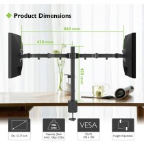 Support de table d'écran Techly 027514 27" 13"