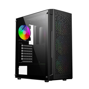 Boîtier ATX semi-tour GEMBIRD CCC-FC-400X Noir Multicouleur