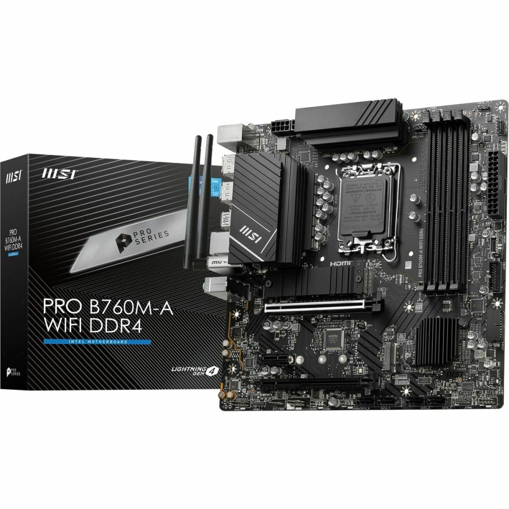 Carte Mère MSI PRO B760M-A WIFI DDR4 Intel B760 LGA 1700