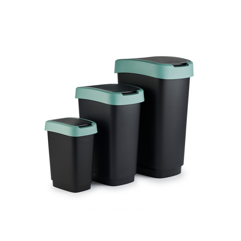 Waste bin Rotho Twist Green Green Plastic 50 L