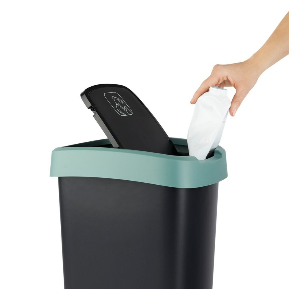 Waste bin Rotho Twist Green Green Plastic 50 L