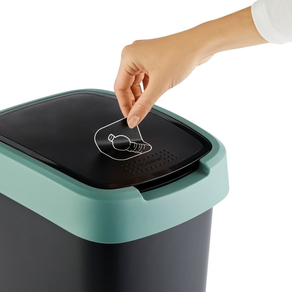 Waste bin Rotho Twist Green Green Plastic 50 L