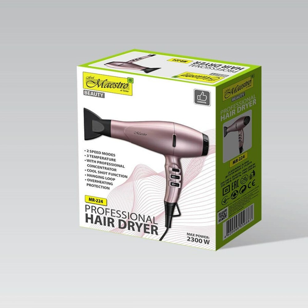 Hairdryer Feel Maestro MR-224 Black 2300 W