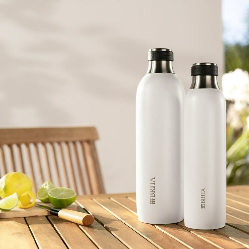 Thermosflasche Brita 1046735 Weiß Silberfarben Edelstahl