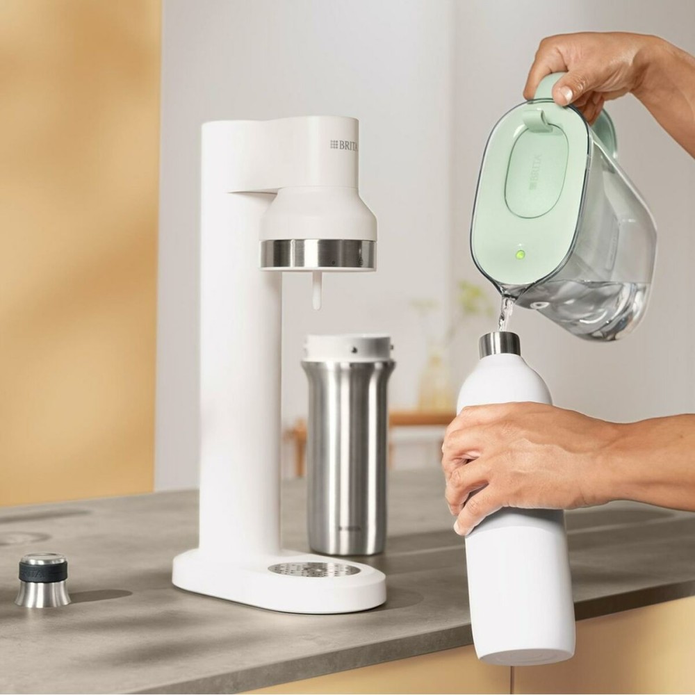 Thermosflasche Brita 1046735 Weiß Silberfarben Edelstahl