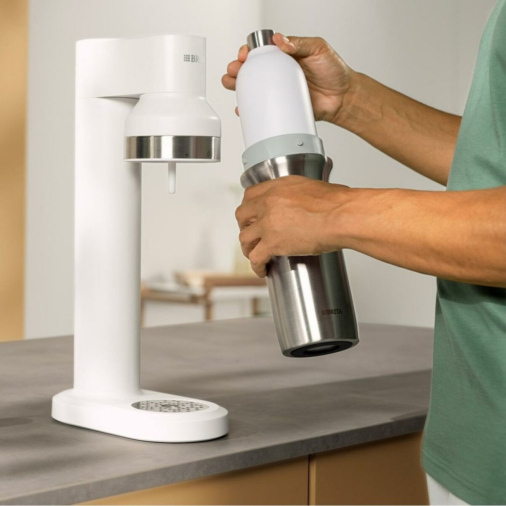 Thermosflasche Brita 1046735 Weiß Silberfarben Edelstahl