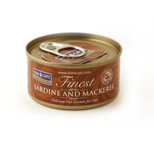 Aliments pour chat FISH4DOGS Sardine and mackerel Poisson 70 g