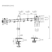 Bildschirm-Träger für den Tisch MacLean MC-754N 17" 32"