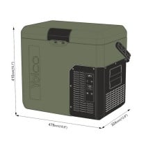 Mini-Kühlschrank Yolco ET18 grün 45 W 17 L