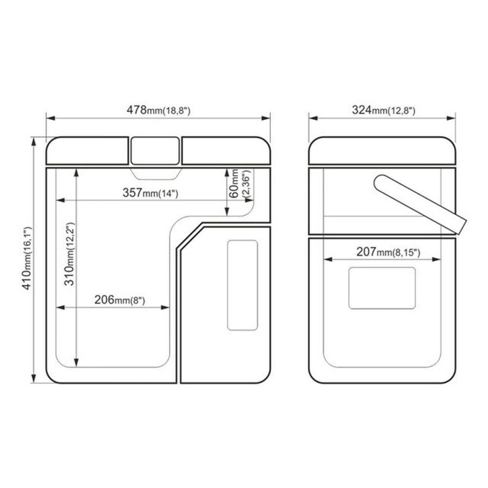 Mini Fridge Yolco ET18 Green 45 W 17 L