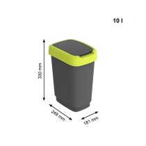 Waste bin Rotho Twist Lime Plastic 10 L