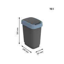 Waste bin Rotho Twist Blue Blue Plastic 10 L