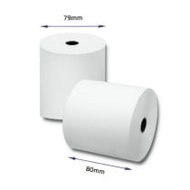 Rouleau de Papier Thermique Qoltec 51892 10 Unités 79 mm 80 m Blanc