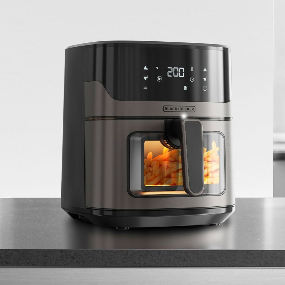 Friteuse à Air Black & Decker BXAF6500E Noir Argenté 1600 W 6,5 L