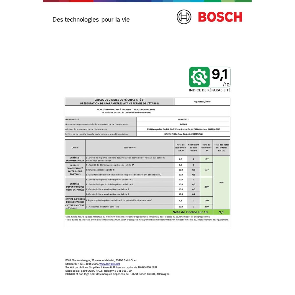 Beutelloser Staubsauger BOSCH BGC21HYG1 Weiß Schwarz 550 W